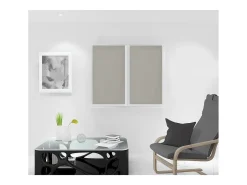 Par de visillos 45x90 cm NOEMIE taupe, por Soleil d'Ocre