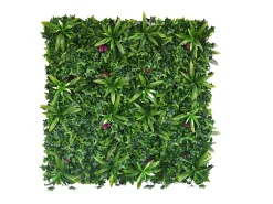 Pared vegetal sintética verde, protección anti-UV, pack de 3m², IKAZ