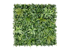 Pared vegetal sintética verde, protección anti-UV, pack de 1m², DELVIN