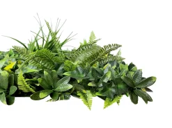 Pared vegetal sintética verde, protección anti-UV, pack de 1m², DELVIN