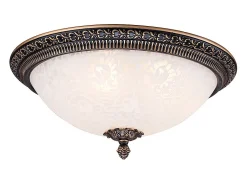 Pascal Plafón Flush Bowl Bronce Antiguo, 3 Luces, E27