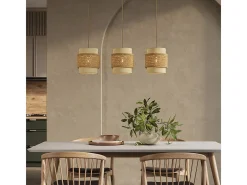 3pcs lámpara colgante crema 70x70x120 morten