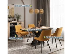 3pcs lámpara colgante crema 70x70x120 morten