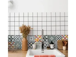 Pegatinas de azulejos 15 X 15 cm - Lirio negro