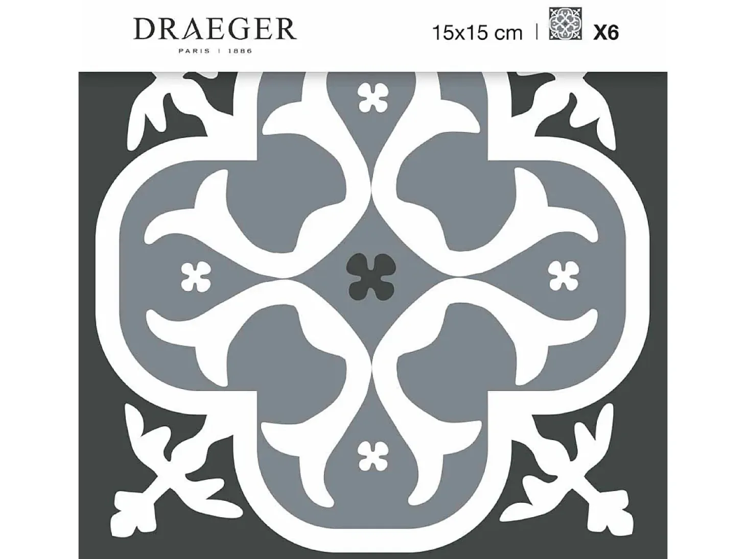 Pegatinas de azulejos 15 X 15 cm - Lirio negro