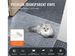 Película de Protección de Alfombra, SucceBuy Alfombra Protectora para Gatos 38 cm × 1.10 m PVC Antiarañazos Antideslizante