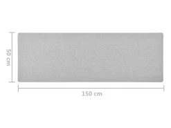 Pelle Alfombra de pasillo gris claro 50x150 cm
