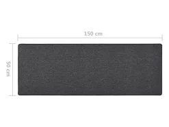 Pelle Alfombra de pasillo gris antracita 50x150 cm