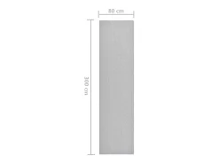 Pelle Alfombra de pasillo gris claro 80x300 cm