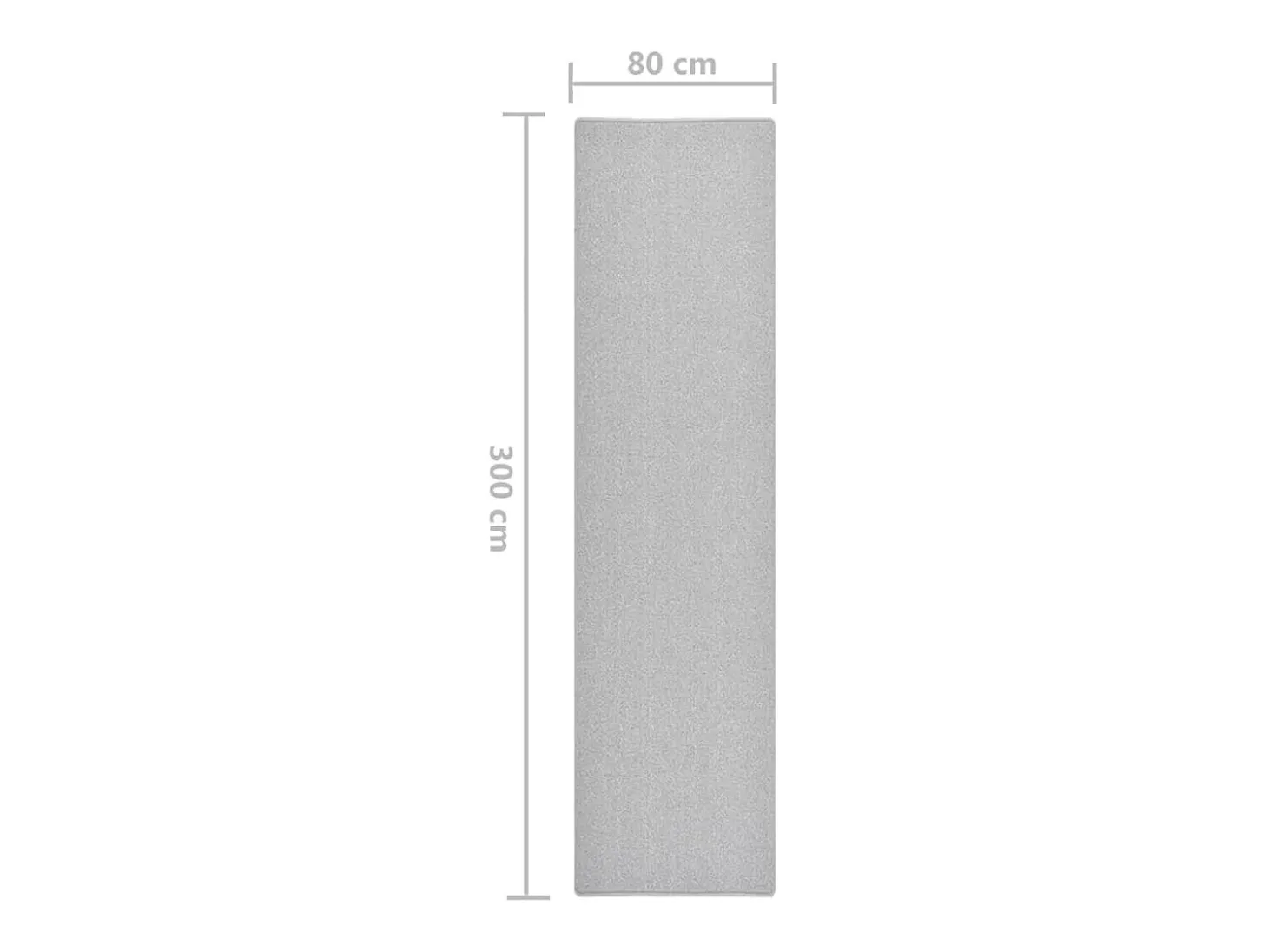 Pelle Alfombra de pasillo gris claro 80x300 cm