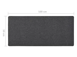 Pelle Alfombra de pasillo gris antracita 50x100 cm