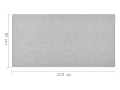Pelle Alfombra de pasillo gris claro 80x200 cm