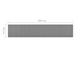 Pelle Alfombra de pasillo gris oscuro 50x300 cm