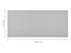 Pelle Alfombra de pasillo gris claro 50x100 cm