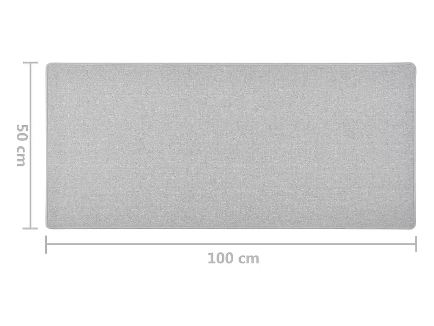 Pelle Alfombra de pasillo gris claro 50x100 cm