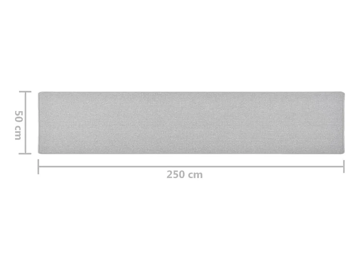 Pelle Alfombra de pasillo gris claro 50x250 cm