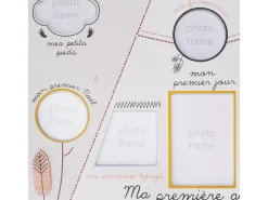 Pell-mell 12 fotos Tipi de madera beige