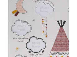 Pell-mell 12 fotos Tipi de madera beige