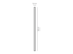 Pencil - Módulo de iluminación portátil y recargable de gran tamaño a batería Zafferano con regulador táctil IP65 - Altura 146 cm Corten