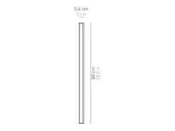 Pencil - Módulo de luz a batería Zafferano, mediano, portátil y recargable, IP65, regulador táctil, altura 98 cm, gris oscuro