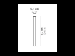 Pencil - Módulo de luz a batería Zafferano, pequeño, portátil y recargable, IP65, regulador táctil, altura 50 cm, gris oscuro
