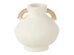 Pequeño jarrón de terracota blanco 25x25x30 cm