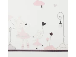 Pequeño ratón 70x50cm pegatinas de pared en papel rosa