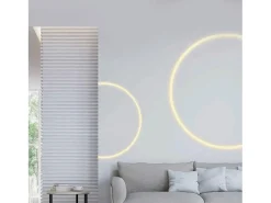 Perfil Neón SFLEX 24x18 Superficie Semicircular Curva Vertical para Tira LED IP20 hasta 15 mm 2 m