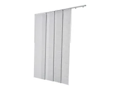 Persiana de Paneles SucceBuy con Riel Extensible, 116-218 cm de Ancho, Panel Japonés Vertical Ajustable hasta 243 cm de Altura, Gris
