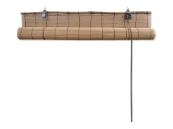 Persianas enrollables de bambú 2 uds 100x160 cm Marrón