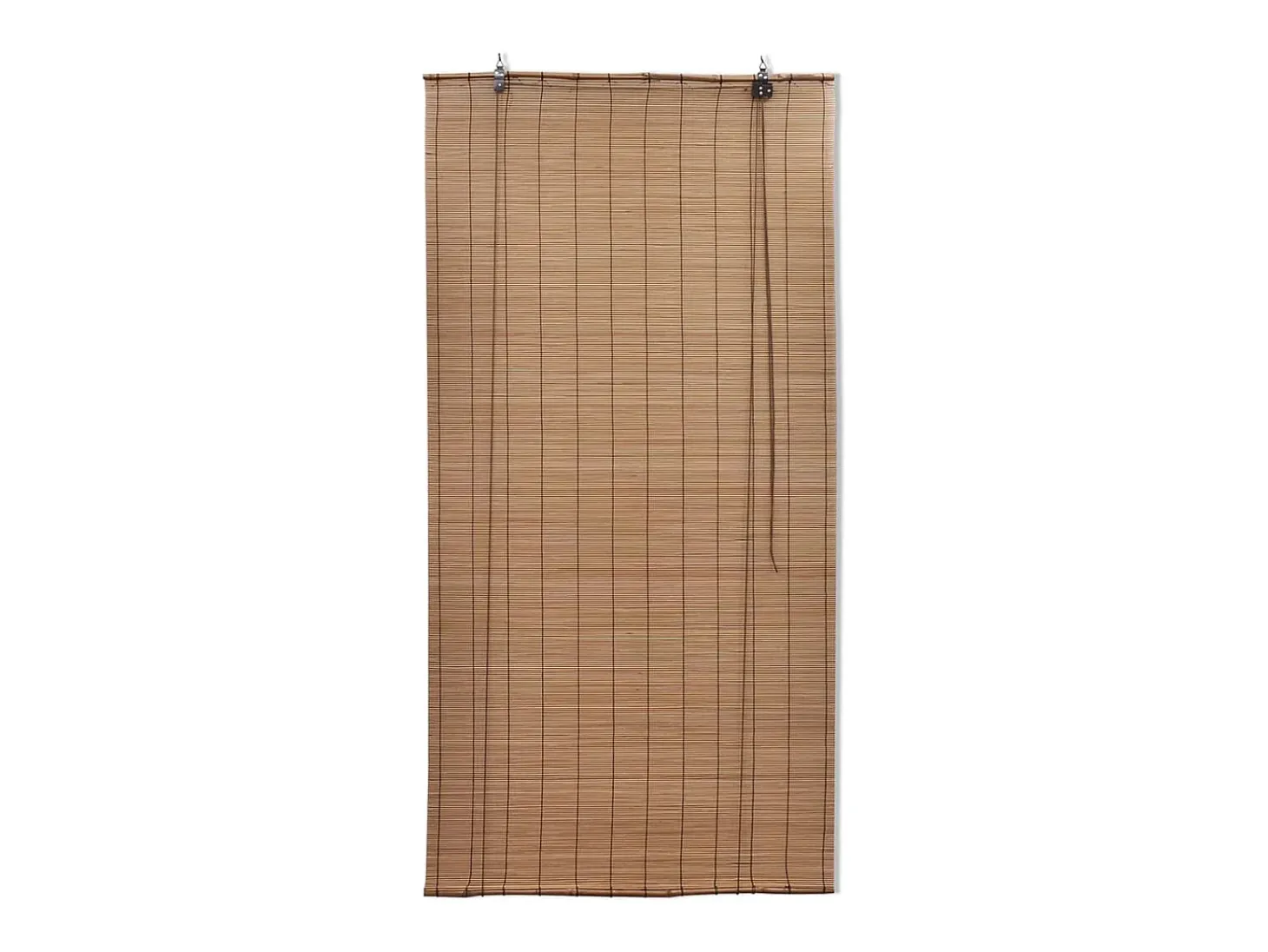 Persianas enrollables de bambú 2 uds 150x220 cm Marrón