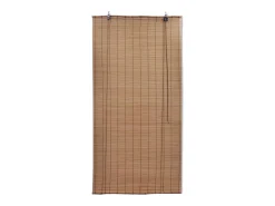 Persianas enrollables de bambú 2 uds Marrón 120x220 cm