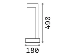 Piantana Moderna Titano Materie Plastiche Grigio Granito Led 9W 4000K H49Cm