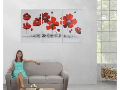 Pintura al óleo amapola pintada a mano