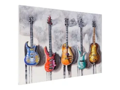 Pintura al óleo guitarras pintadas a mano