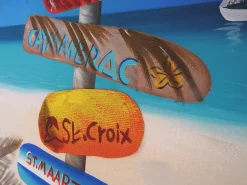 Pintura al óleo señal de tráfico pintada a mano