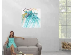 Pintura al óleo Vestidos verdes pintados a mano