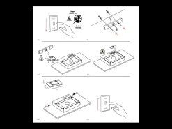 Pla Corten - Aplique de pared LED de 35 W con interruptor CCT 2700K/3200K/4000K en aluminio, luz de pared ascendente - Beneito & Faure