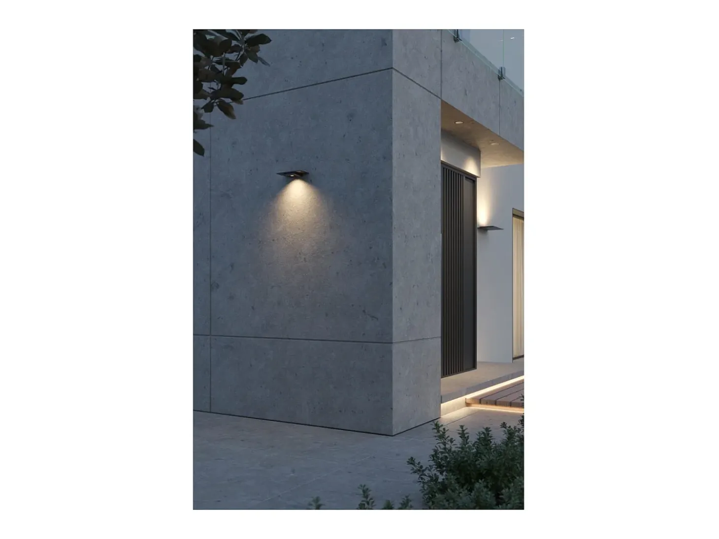 Pla XL Corten - Aplique de pared LED de 35 W con interruptor CCT 2700K/3200K/4000K en aluminio, luz de pared ascendente - Beneito & Faure