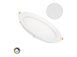 Placa LED 20W Circular CCT Seleccionable Microprismático Corte Ø 205 mm No Flicker 2700K - 4000K - 6000K Seleccionable (Cálido-Neutro-Frío)