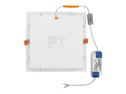 Placa LED 20W Cuadrada CCT Seleccionable Microprismático Corte 200x200 mm No Flicker Seleccionable (Cálido-Neutro-Frío) 2700K - 4000K - 5000K