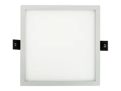 Placa LED 16W Cuadrada High Lumen Corte Ø135 mm Silver 4000K Blanco Neutro