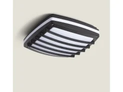 Plafón Cuadrado Aluminio para Exterior 300x300 mm Domia Negro