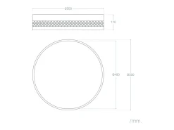 Plafón de Techo LED 40W Metal Saska L Negro Mate