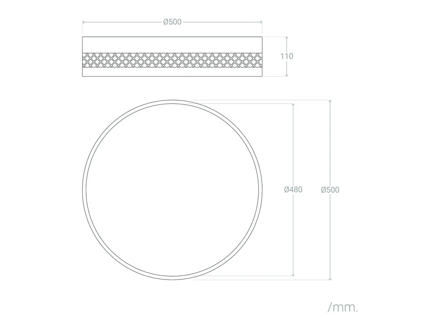 Plafón de Techo LED 40W Metal Saska L Negro Mate