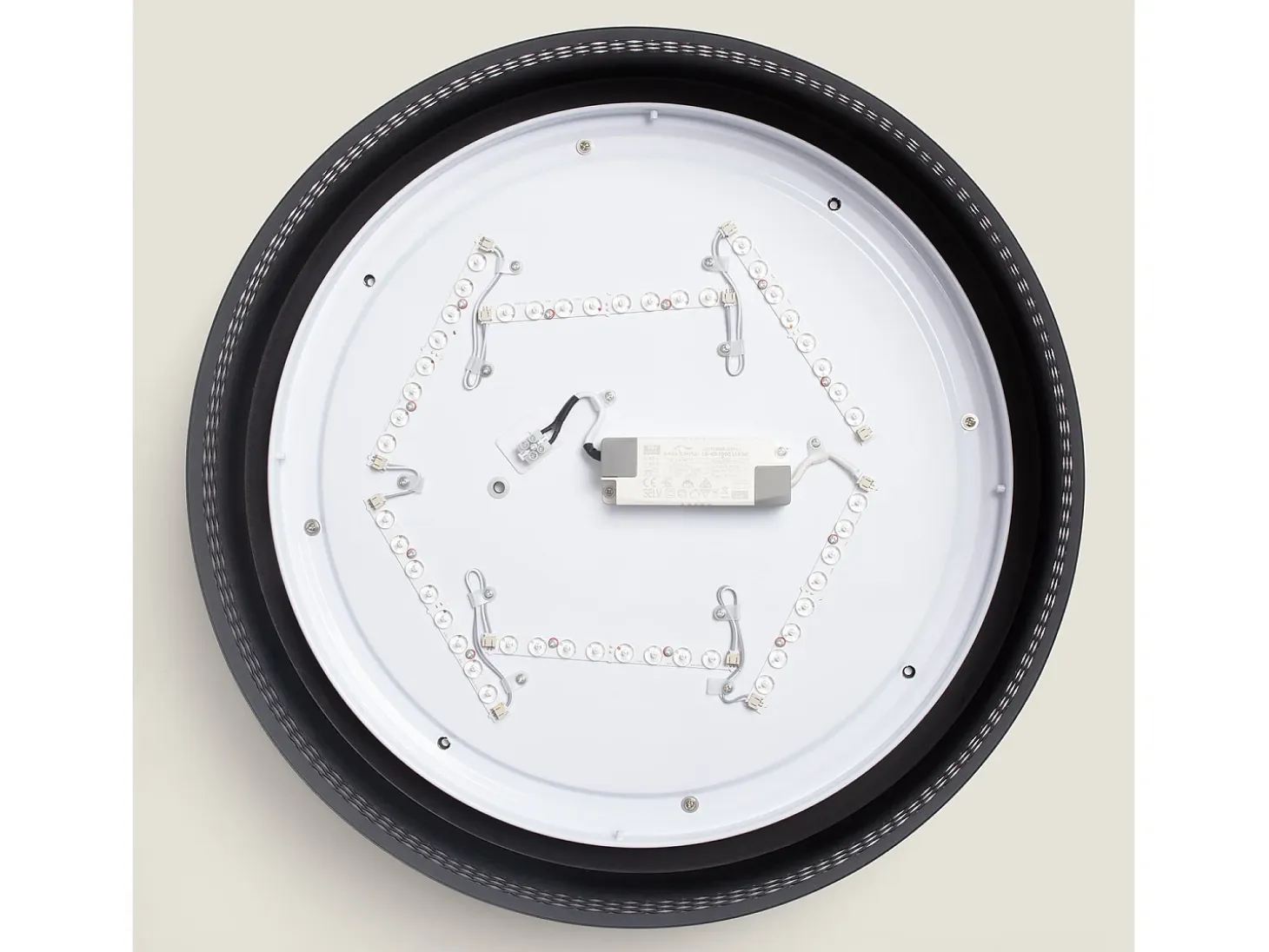 Plafón de Techo LED 40W Metal Saska L Negro Mate