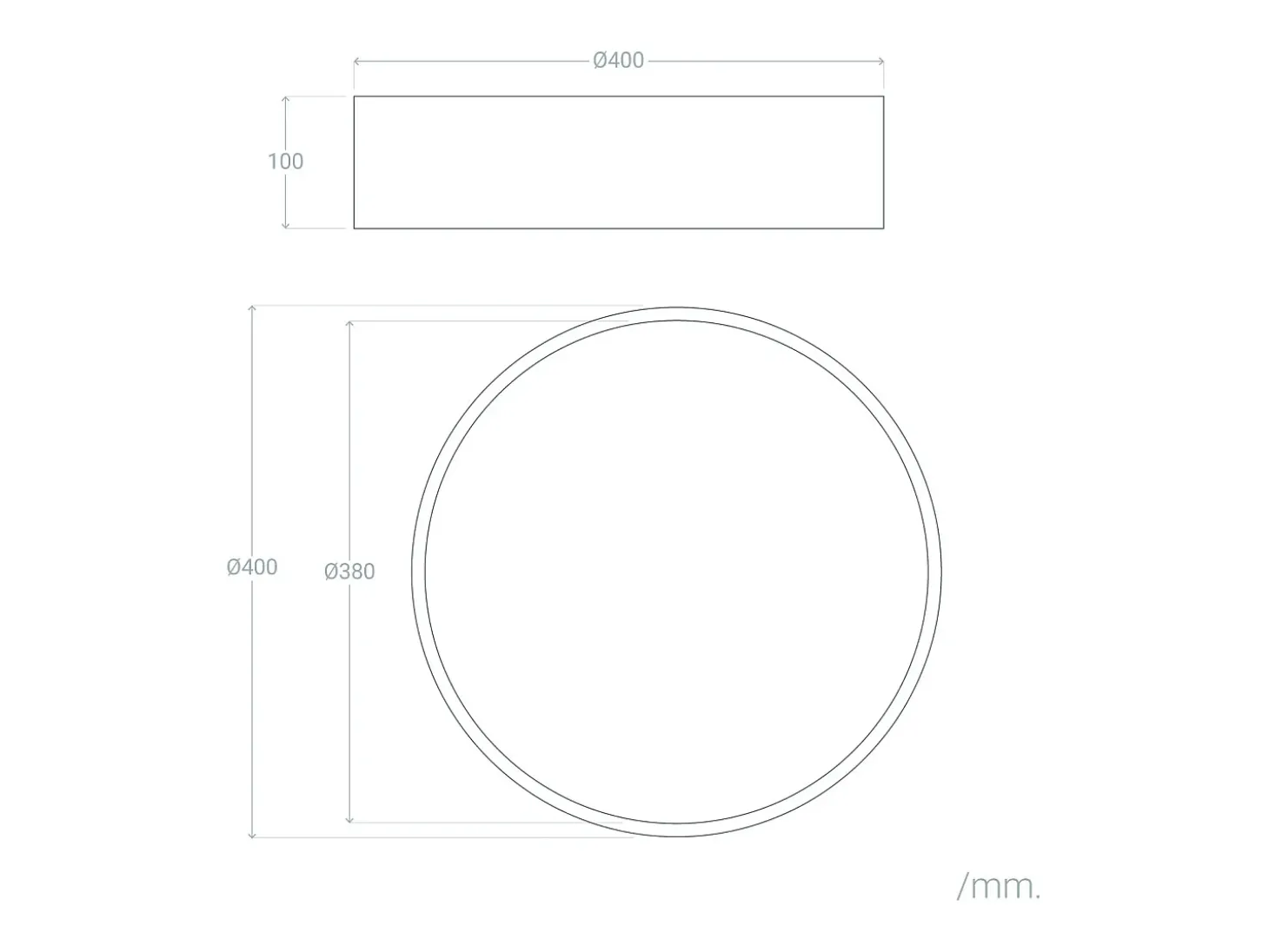 Plafón de Techo LED 30W Metal Talagapa S Ø400 mm Negro