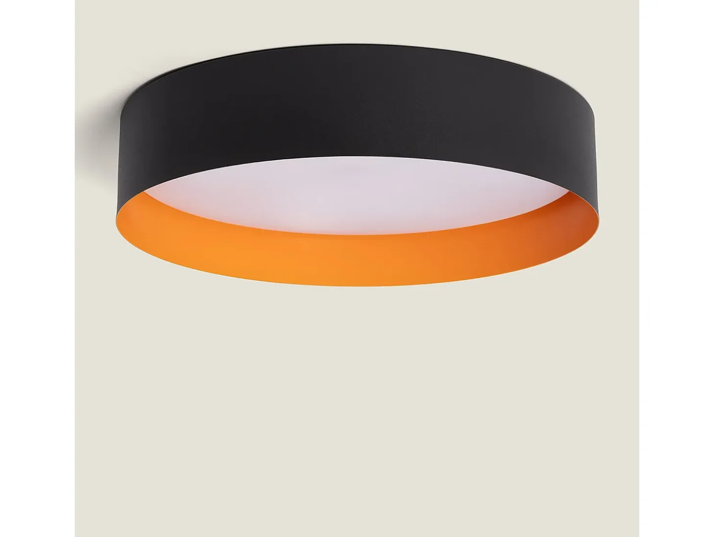 Plafón de Techo LED 40W Metal Talagapa L Ø500 mm Negro