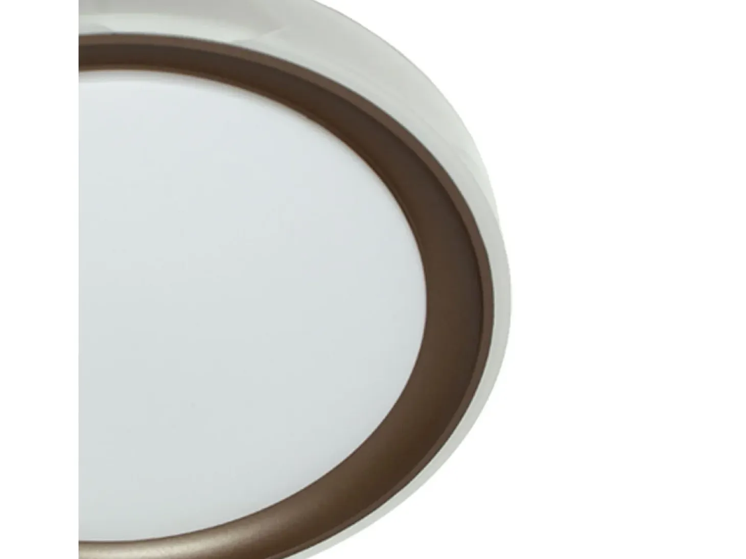 Plafón Kigali Bel Air 72W luz LED 6480 lm con mando regulador blanco/marrón Ø50x7 cm