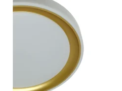 Plafón Kigali mini Bel Air 48W luz LED 4800 lm con mando regulador dorado Ø40 cm
